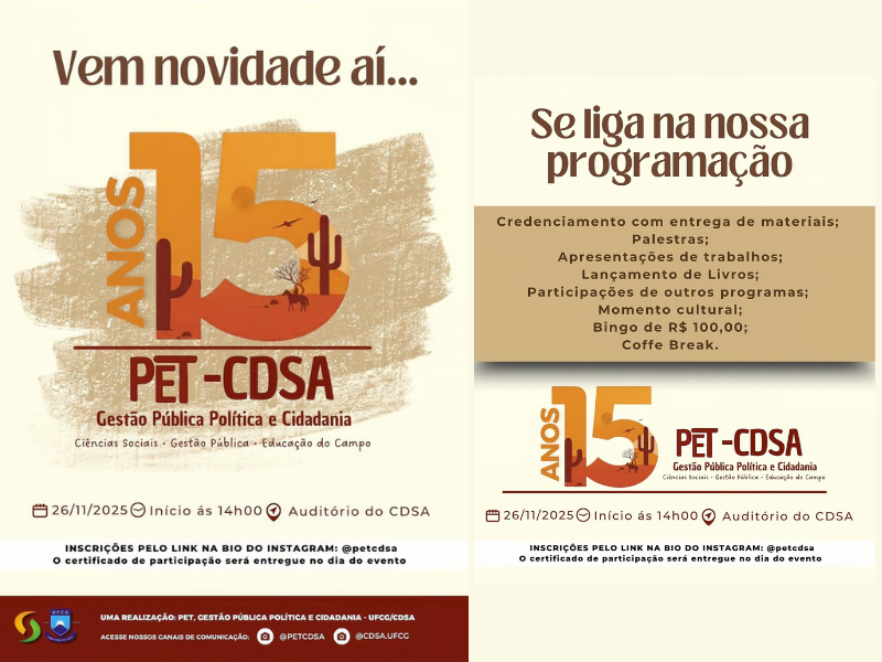 15 anos PET-CDSA